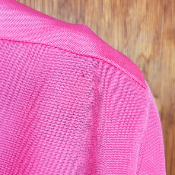 Vintage 1970s Pink Ruffled Tuxedo Blouse - Picture 7 of 10